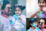 allu arjun for holi 2019, allu arjun photos, in pics allu arjun s adorable moments with family for holi is too cute to miss, Happy holi