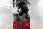 dhruv vikram, vikram son in arjun reddy remake, arjun reddy s tamil remake retitled adithya varma new poster out, Priya anand