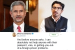 minister of external affairs, new minister of external affairs, new foreign minister s son dhruva jaishankar says he can t help with passport woes in cheeky tweet, Tsai