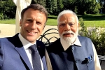 Emmanuel Macron and Narendra Modi friendship, Emmanuel Macron and Narendra Modi bonding, france and indian prime ministers share their friendship on social media, Indian navy