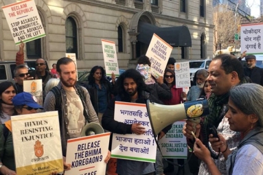 Indian Diaspora Protests at Indian Consulate in New York Calling for Defense of Democracy