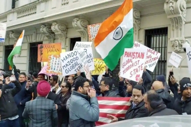 Indian Nations Protests in New York Against Pulwama Terror Attack