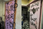 vandals., Restaurant, indian restaurant vandalized in new mexico hate messages like go back scribbled on walls, Indian restaurant