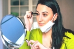 lips, skin, how to wear makeup with a facemask, Lipstick
