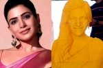 Samantha breaking news, Samantha latest updates, samantha gets a temple from her fan, Hansika