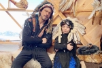 Shah Rukh Khan son, shahrukh khan biography, shah rukh khan and his son abram trolled for sporting native american war bonnets, Trifle