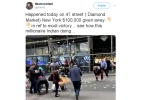 man throwing money in air in new york, Indian millionaire, the video claiming indian millionaire throwing money in air in new york over modi win is a fake video, Lok sabha election result