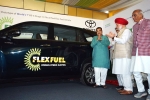Toyota cars, Union Minister Nitin Gadkari, world s first flex fuel ethanol powered car launched in india, Pollution