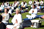 yoga celebrations all over the world, international yoga day logo, yoga day celebrations begin across the globe, Newyork