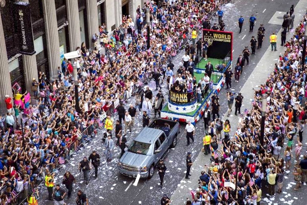 NYC celebrates women’s world cup winners with Ticker-Tape Parade