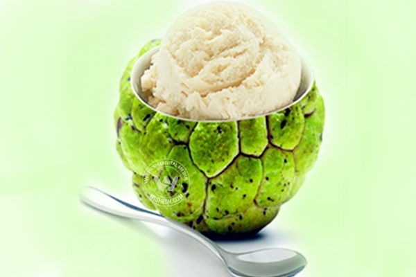 Yummy custard apple ice cream},{Yummy custard apple ice cream